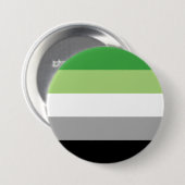 Aromantische Pride Strepen Ronde Button 7,6 Cm (Voorkant /achterkant)