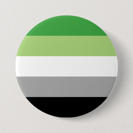 Aromantische Pride Strepen Ronde Button 7,6 Cm (Voorkant)
