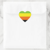 Aromantische Pride-vlag Hart Sticker (Tas)