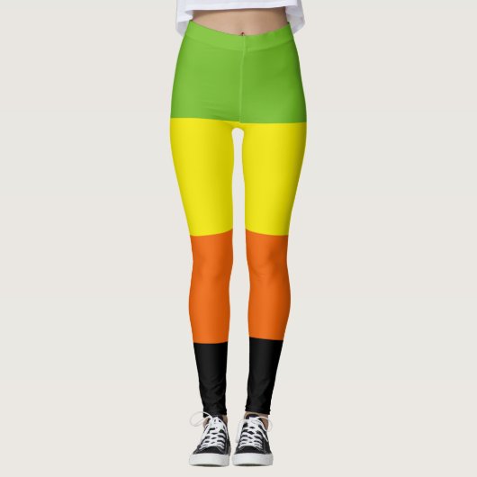 Aromantische Pride-vlag Leggings (Voorkant)