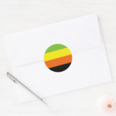 Aromantische Pride-vlag Ronde Sticker (Envelop)