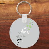 Aromantische Pride Vlinder Trail  Sleutelhanger (Achterkant)