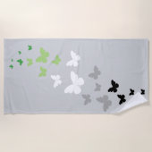 Aromantische Pride Vlinder Trail  Strandlaken (Voorkant)