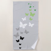 Aromantische Pride Vlinder Trail  Strandlaken (Voorkant)