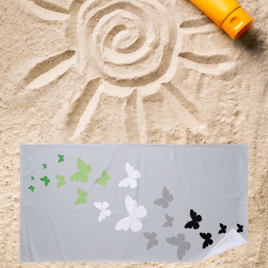 Aromantische Pride Vlinder Trail  Strandlaken