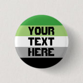 Aromantische pridevlag ronde button 3,2 cm (Voorkant)