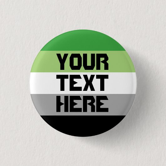 Aromantische pridevlag ronde button 3,2 cm (Voorkant)