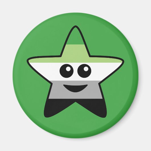 Aromantische ster ronde magneet (Voorkant)