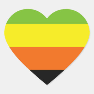 Aromantische trots hart sticker