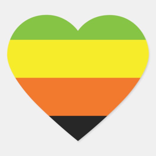 Aromantische trots hart sticker (Voorkant)