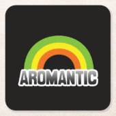 Aromantische trots kartonnen onderzetters (Voorkant)
