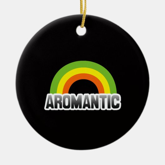 Aromantische trots keramisch ornament (Voorkant)