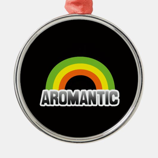 Aromantische trots metalen ornament (Voorkant)