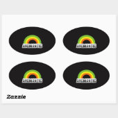 Aromantische trots ovale sticker (Vel)