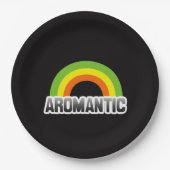 Aromantische trots papieren bordje (Voorkant)