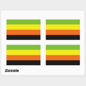 Aromantische trots rechthoekige sticker (Vel)