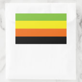 Aromantische trots rechthoekige sticker (Tas)