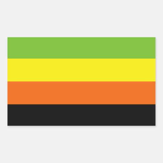Aromantische trots rechthoekige sticker (Voorkant)