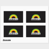 Aromantische trots rechthoekige sticker (Vel)