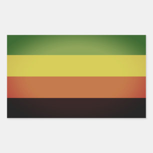 Aromantische trots rechthoekige sticker
