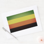 Aromantische trots rechthoekige sticker (Envelop)