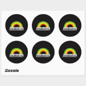 Aromantische trots ronde sticker (Vel)