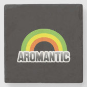 Aromantische trots stenen onderzetter (Voorkant)