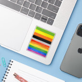 Aromantische trots sticker (Laptop met iPhone)