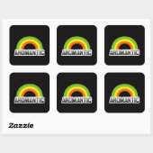 Aromantische trots vierkante sticker (Vel)