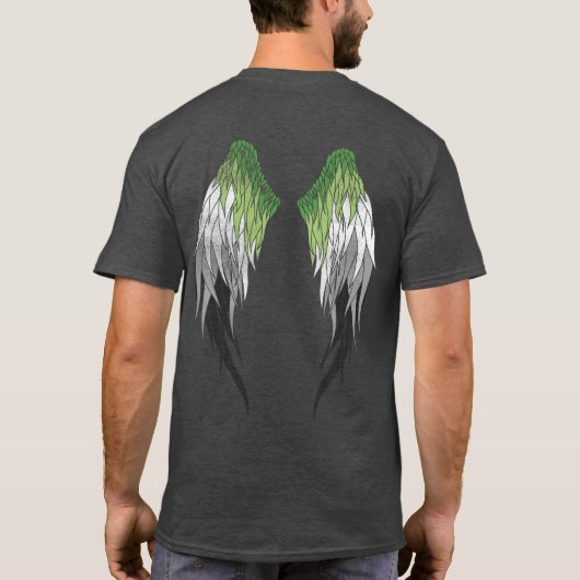 Aromantische Vlag - Angel Wings T-shirt (Achterkant)