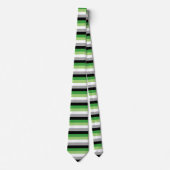 Aromantische Vlag Gestreepte Trots Stropdas (Voorkant)