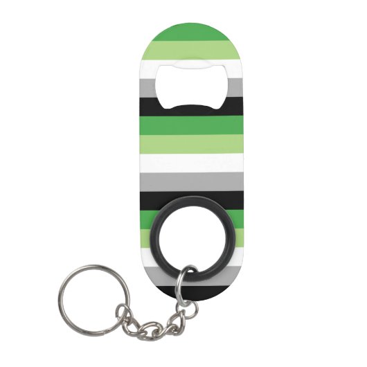 Aromantische Vlag Mini Flessenopener (Voorkant)