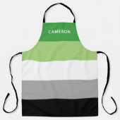 Aromantische vlag monogram schort (Voorkant)