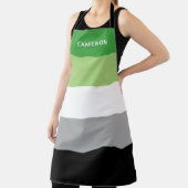 Aromantische vlag monogram schort (Insitu)