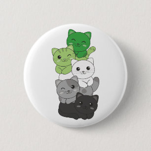 Aromantische vlag niet-binaire pride lgbetq cute c ronde button 5,7 cm