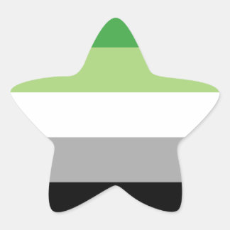 Aromantische vlag ster sticker