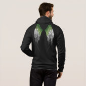 Aromantische Vlag - Vleugels Hoodie (Achterkant volledig)