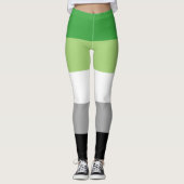 Aromantische Vlaggen Leggings (Voorkant)