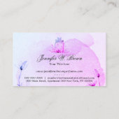 Aromatherapeuhy Perfume Paarse Beauty Makeup Visitekaartje (Achterkant)