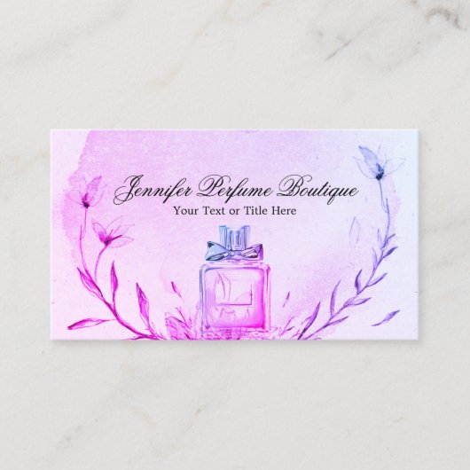 Aromatherapeuhy Perfume Paarse Beauty Makeup Visitekaartje (Voorkant)