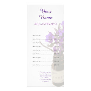 Aromatherapeut Rack Card Reclamekaart