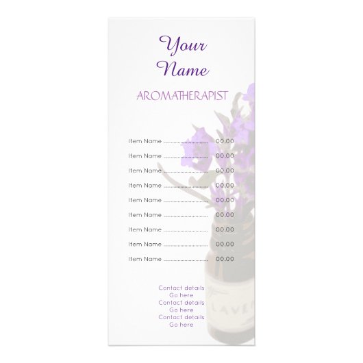 Aromatherapeut Rack Card Reclamekaart (Voorkant)
