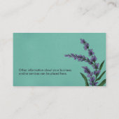 Aromatherapie Aardolie en Lavender Illustratie Visitekaartje (Achterkant)