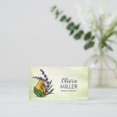 Aromatherapie Aardolie en Lavender Illustratie Visitekaartje (Staand voorkant)