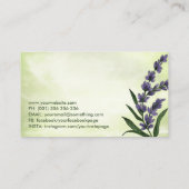 Aromatherapie Aardolie en Lavender Illustratie Visitekaartje (Achterkant)