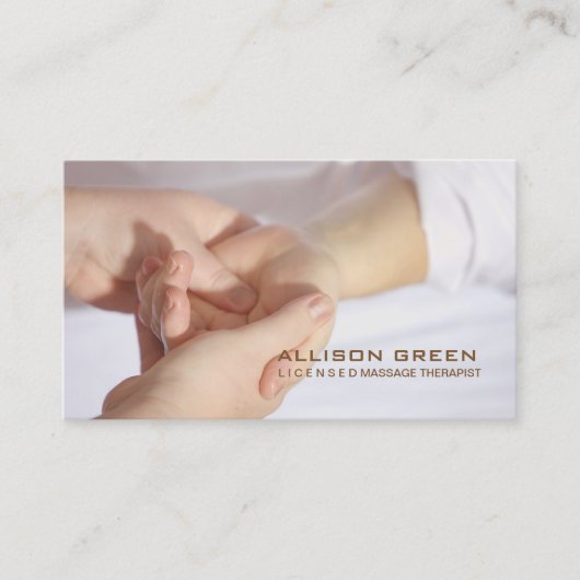 Aromatherapie Acupressure Massage therapeut Visitekaartje (Voorkant)