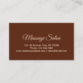 Aromatherapie Acupressure Reiki Massage therapeut Visitekaartje (Achterkant)