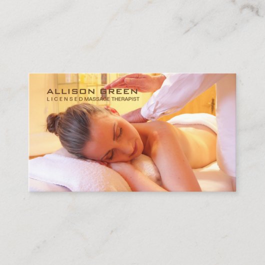 Aromatherapie Acupressure Reiki Massage therapeut Visitekaartje (Voorkant)