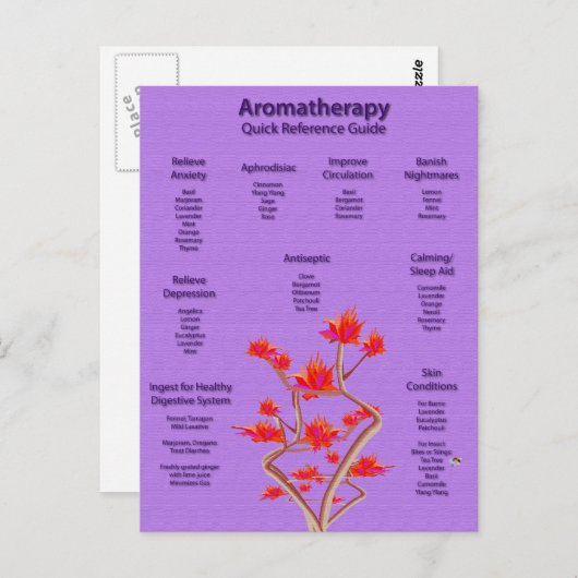 Aromatherapie Chart Briefkaart (Voorkant / Achterkant)