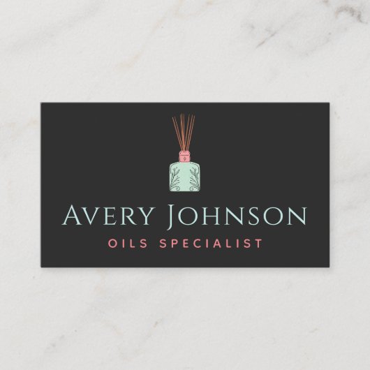 Aromatherapie Essentiële Olie Diffuser Sociale Med Visitekaartje (Voorkant)